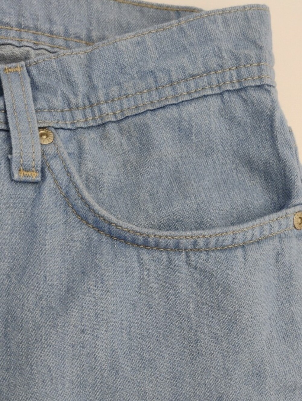 Naked & Famous Weird Guy Sky High Selvedge Pale Blue Cotton Hemp Jeans 31x35 - Picture 9 of 16